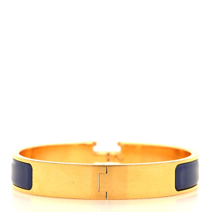 Hermes Enamel Narrow Clic Clac H Bracelet GM Iris 3 of 4