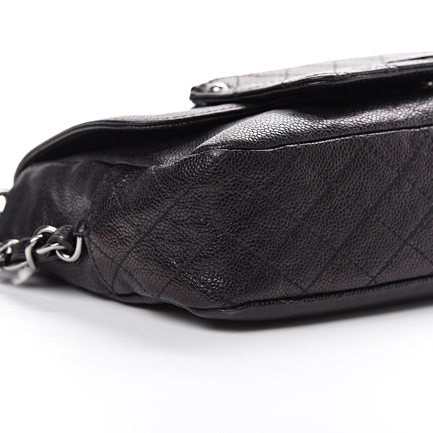Chanel Glazed Caviar Small Pocket In The City Shoulder Bag Black 10 of 11