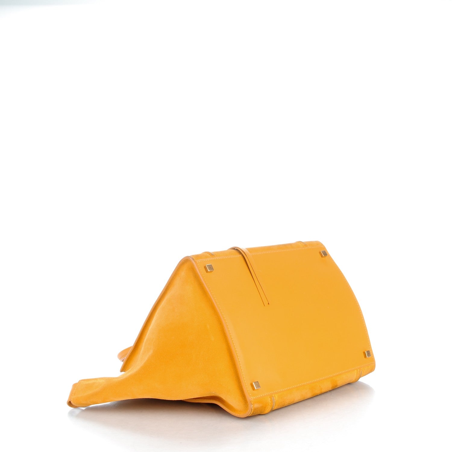 Celine Suede Medium Phantom Luggage Amber 4 of 7