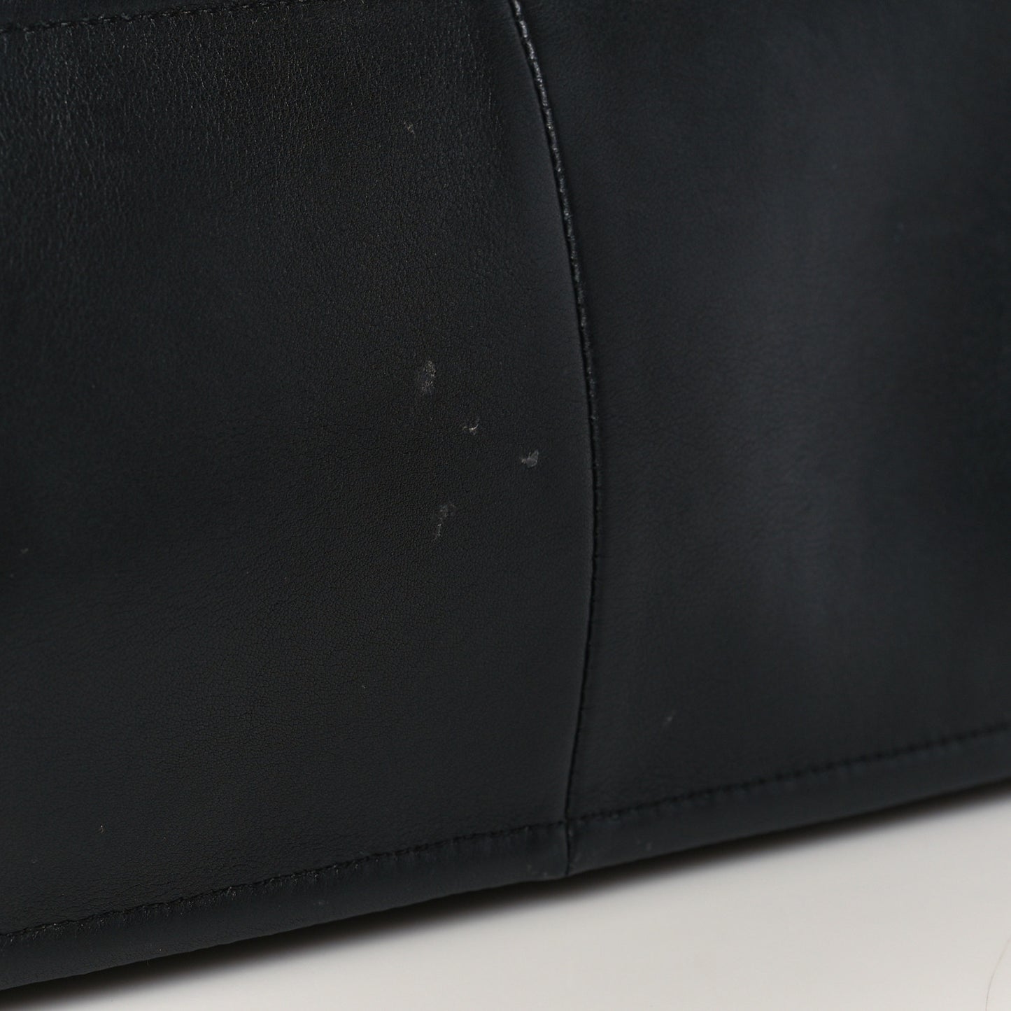 Calfskin Quilted Large Boy Tote Black