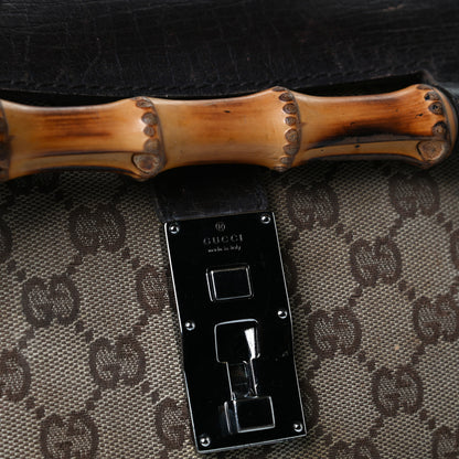 Gucci Monogram Small Bamboo Bullet Bag Dark Brown 13 of 15