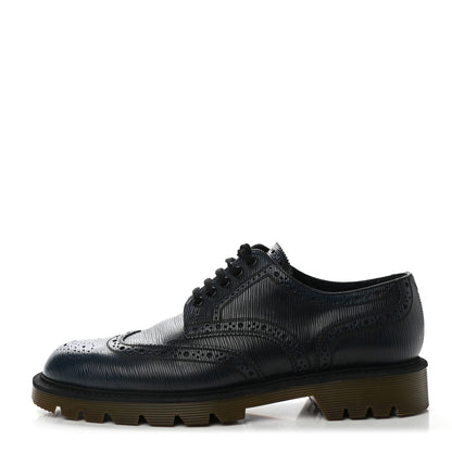 Louis Vuitton Epi Mens Voltaire Derby Shoes 7 Black Blue 1 of 8