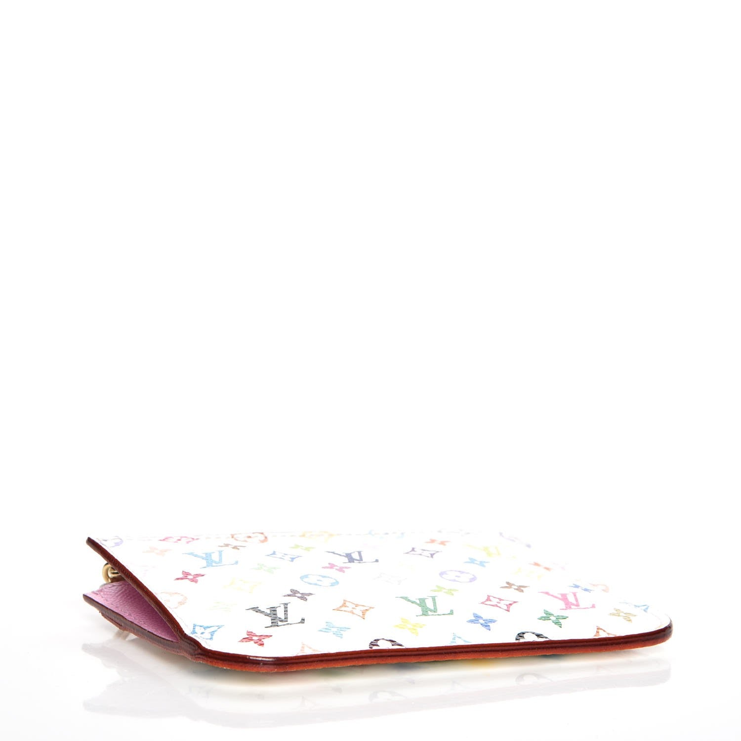 Louis Vuitton Monogram Multicolor Key Pouch White Litchi 4 of 7