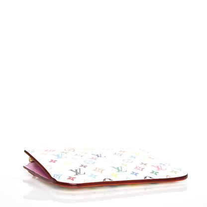 Louis Vuitton Monogram Multicolor Key Pouch White Litchi 4 of 7
