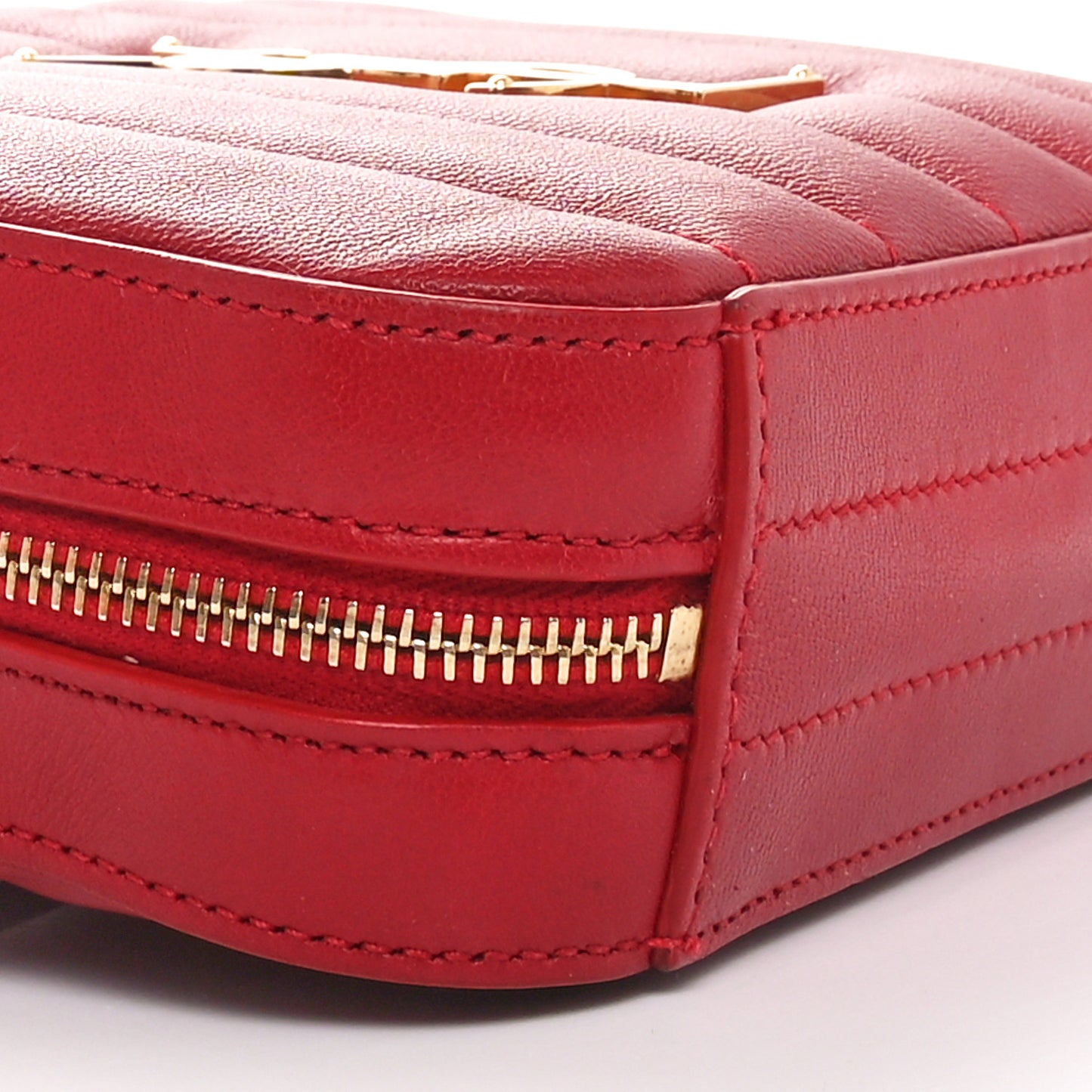 Lambskin Matelasse Vicky Monogram Belt Bag Eros Red