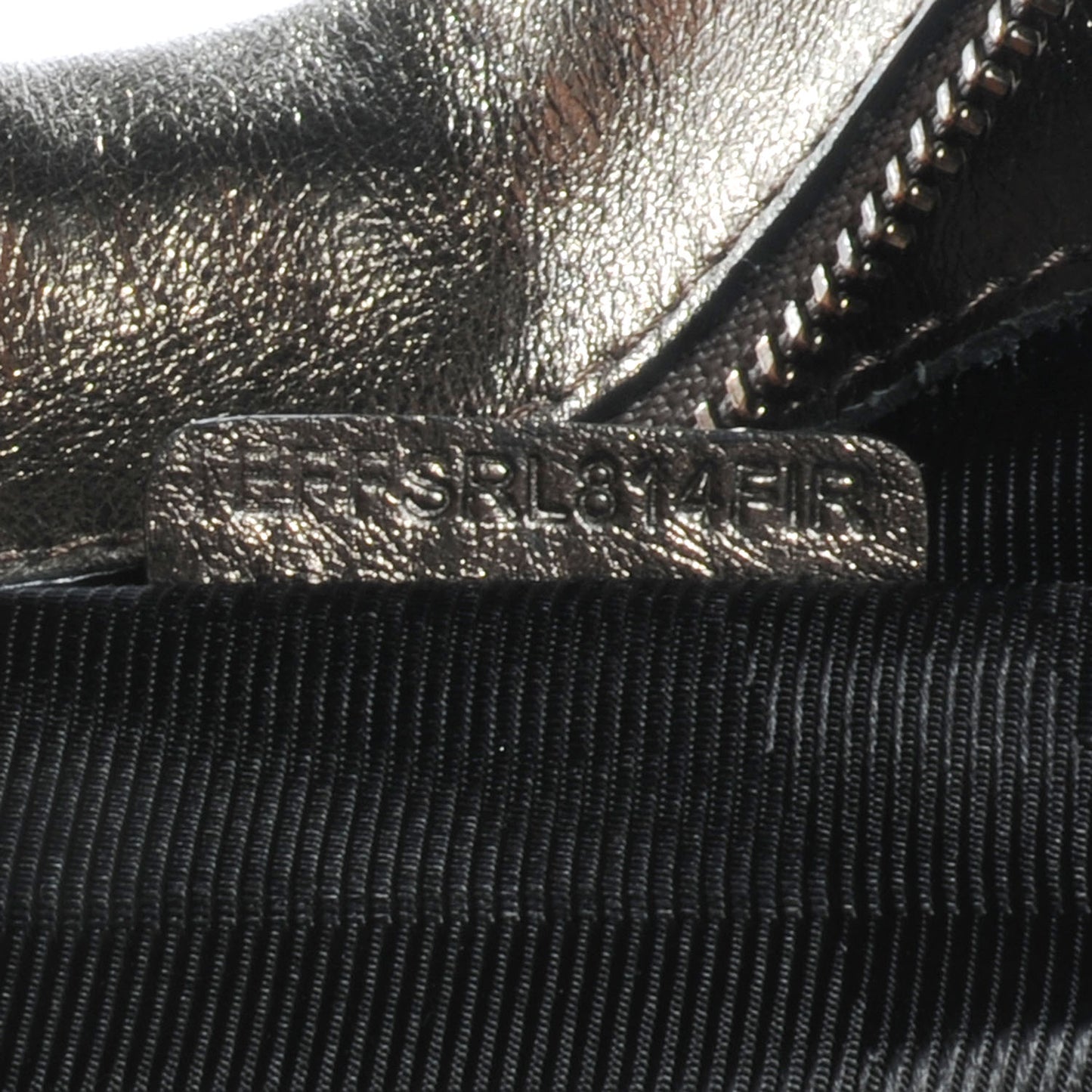 Metallic Calfskin Quilted Mini Manor Bag Pewter