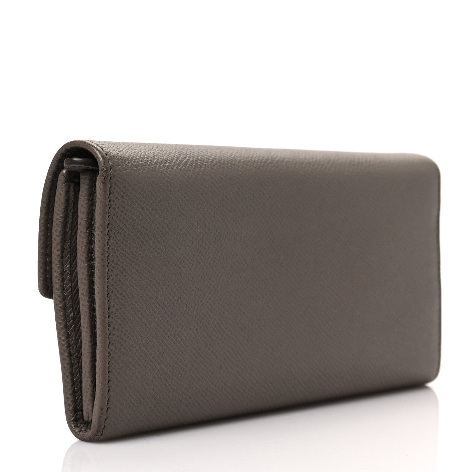 Salvatore Ferragamo Hammered Calfskin Gancini Wallet Caraway Seed 3 of 7