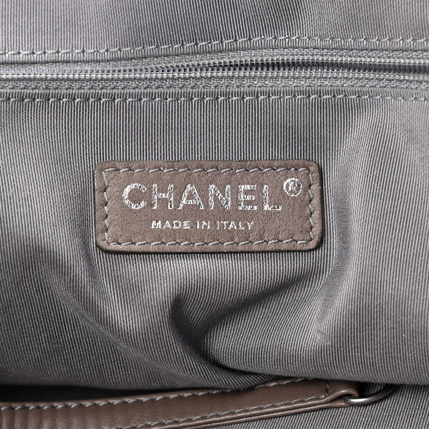 Chanel Metallic Cracked Calfskin Modern Chain Tote Blue 6 of 13