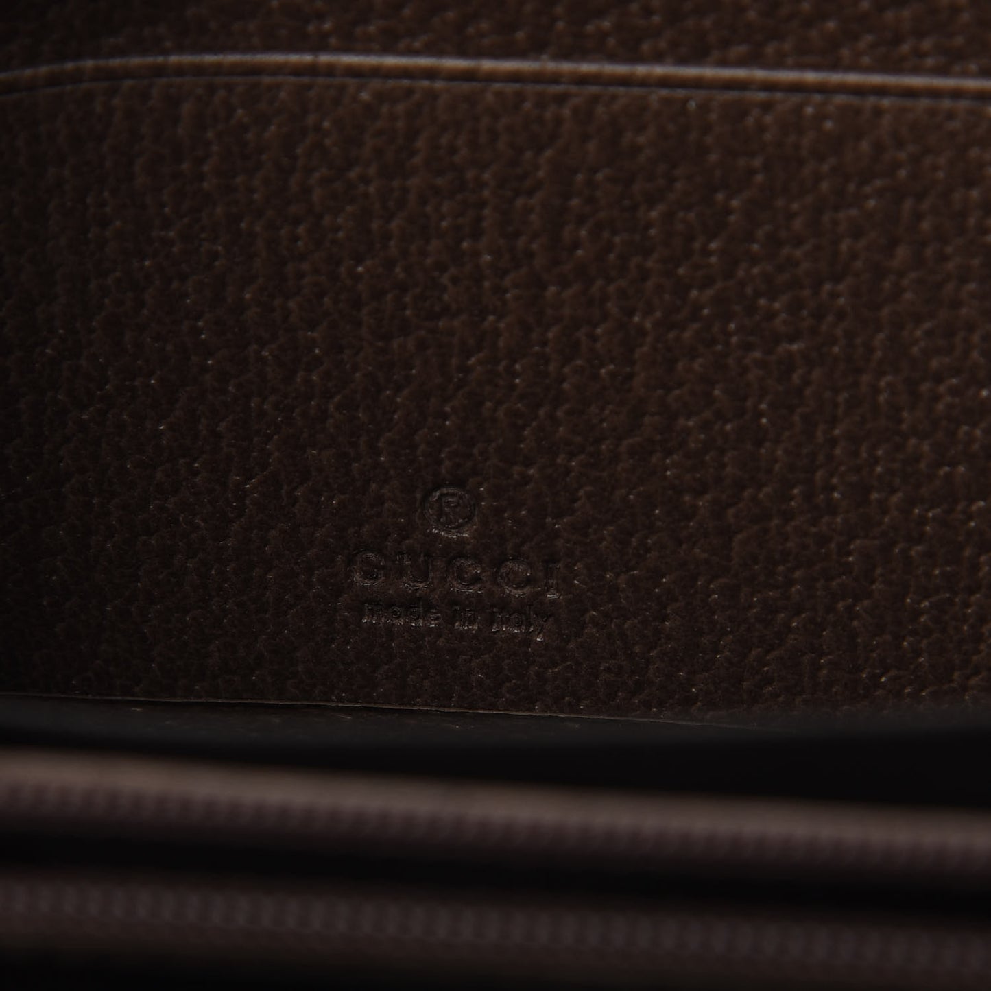 GG Supreme Monogram Web Ophidia Zip Around Wallet Brown