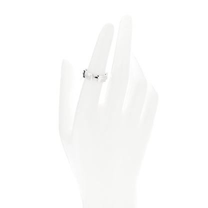 Tiffany 18K White Gold Diamond Modern Keys Ring 51 5.75 2 of 4