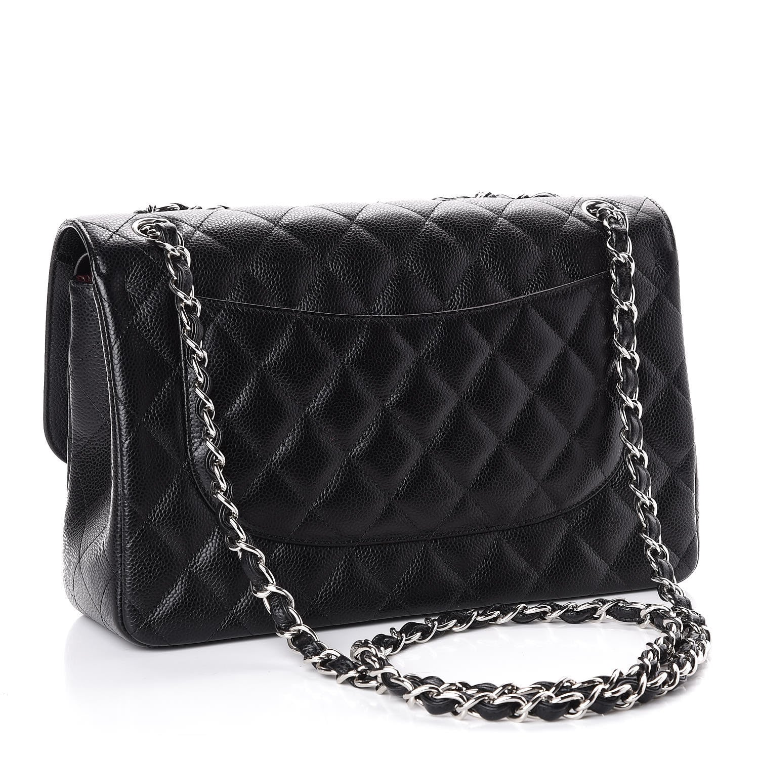Chanel Caviar Quilted Jumbo Double Flap Black 2 of 9