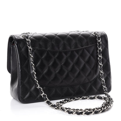 Chanel Caviar Quilted Jumbo Double Flap Black 2 of 9