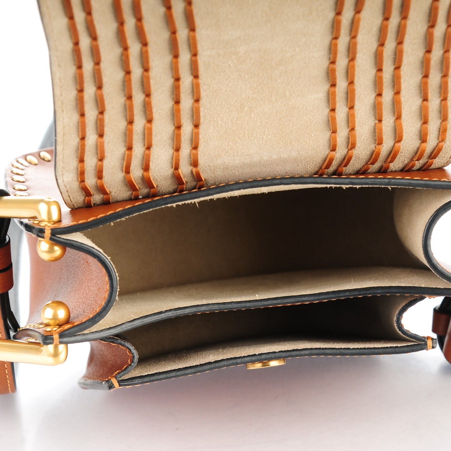 Calfskin Mini Hudson Shoulder Bag Caramel