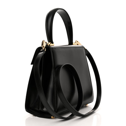 Salvatore Ferragamo Brushed Off Calfskin Iconic Top Handle Bag Black 3 of 11