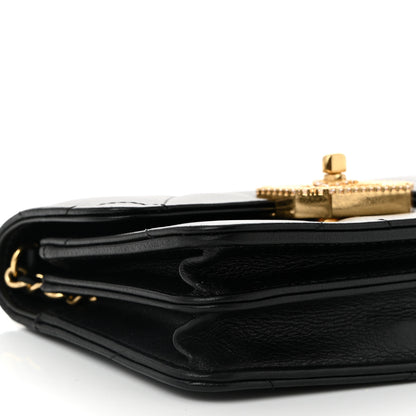 Chanel Calfskin Strass Quilted Clutch With Chain Flap Black 9 of 10