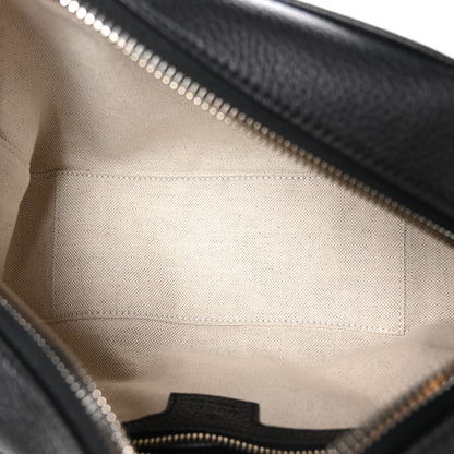 Gucci Piuma Calfskin Jumbo GG Embossed Medium Messenger Bag Black 5 of 10