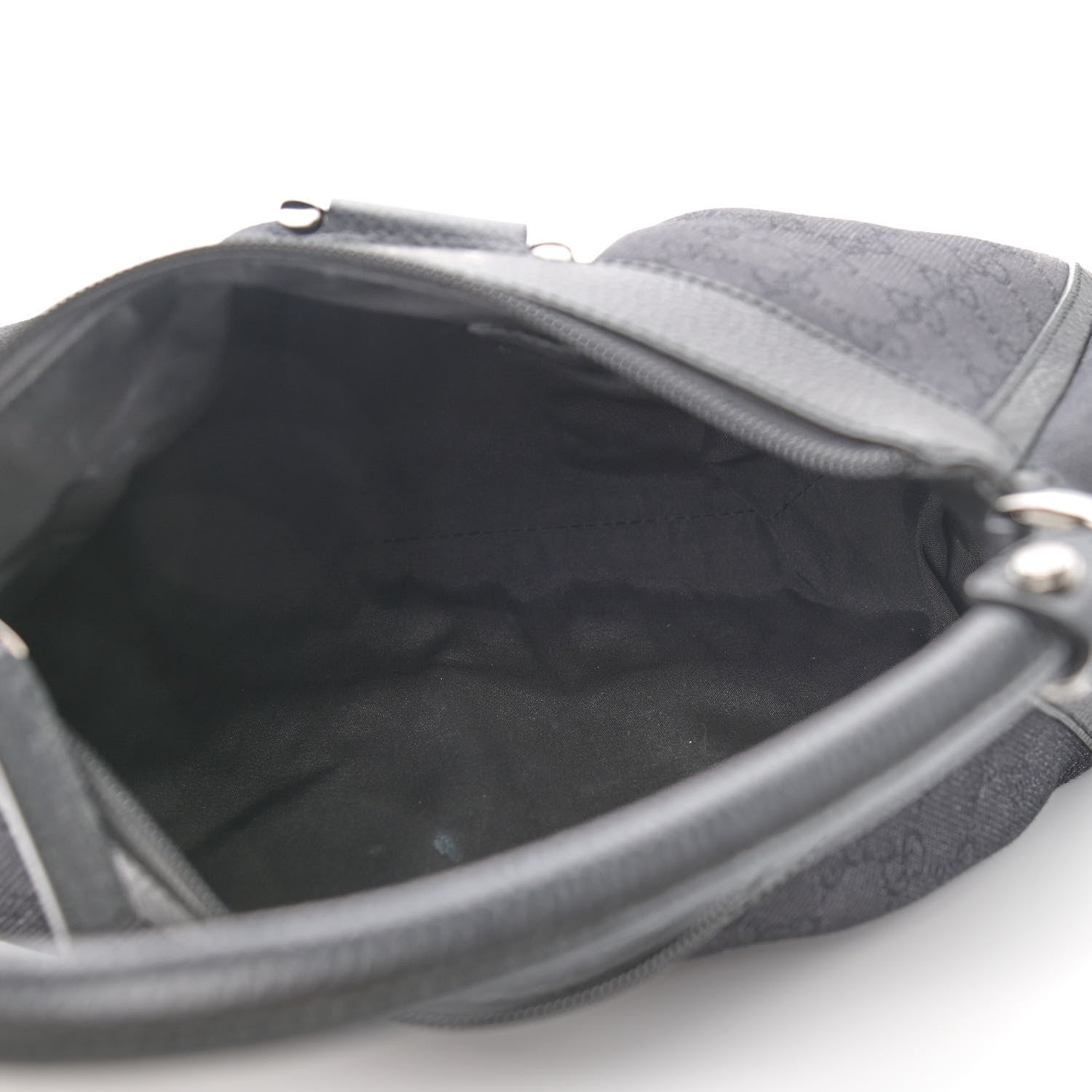Gucci Monogram Medium D Gold Ring Hobo Black 5 of 15