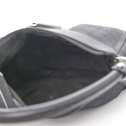 Gucci Monogram Medium D Gold Ring Hobo Black 5 of 15