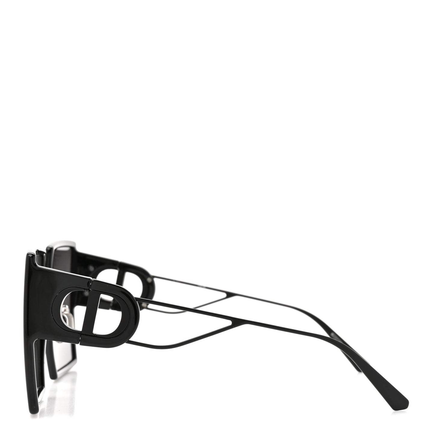 Acetate Monochrome Square 30 Montaigne SU Sunglasses Black Black