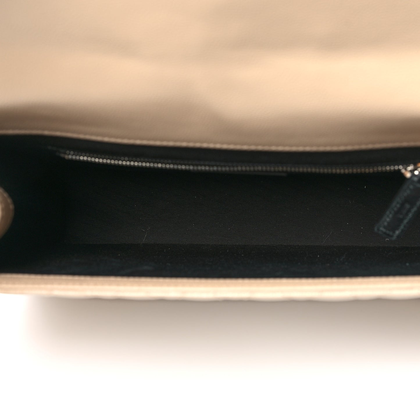 Grain De Poudre Large Tri-Quilt Monogram Satchel Dark Beige