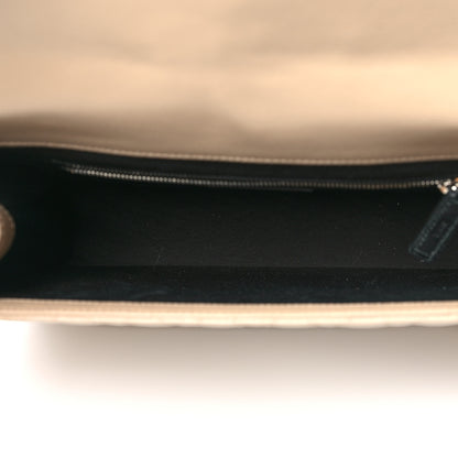 Saint Laurent Grain De Poudre Large Tri-Quilt Monogram Satchel Dark Beige 5 of 11
