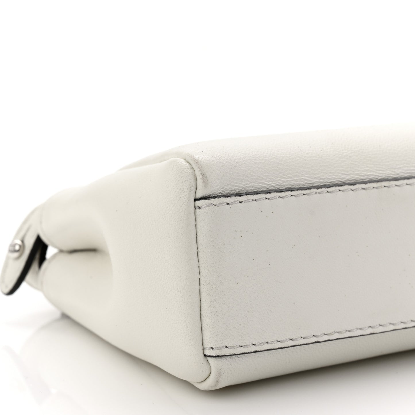 Shiny Nappa Micro Peekaboo Iconic Satchel White
