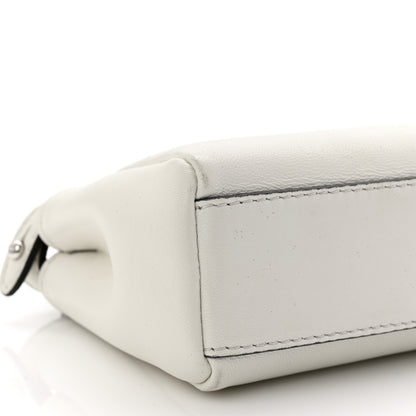 Fendi Shiny Nappa Micro Peekaboo Iconic Satchel White 9 of 11