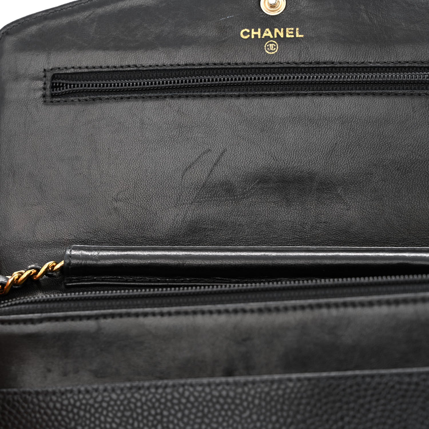 Chanel Caviar Timeless CC Wallet on Chain WOC Black 12 of 15