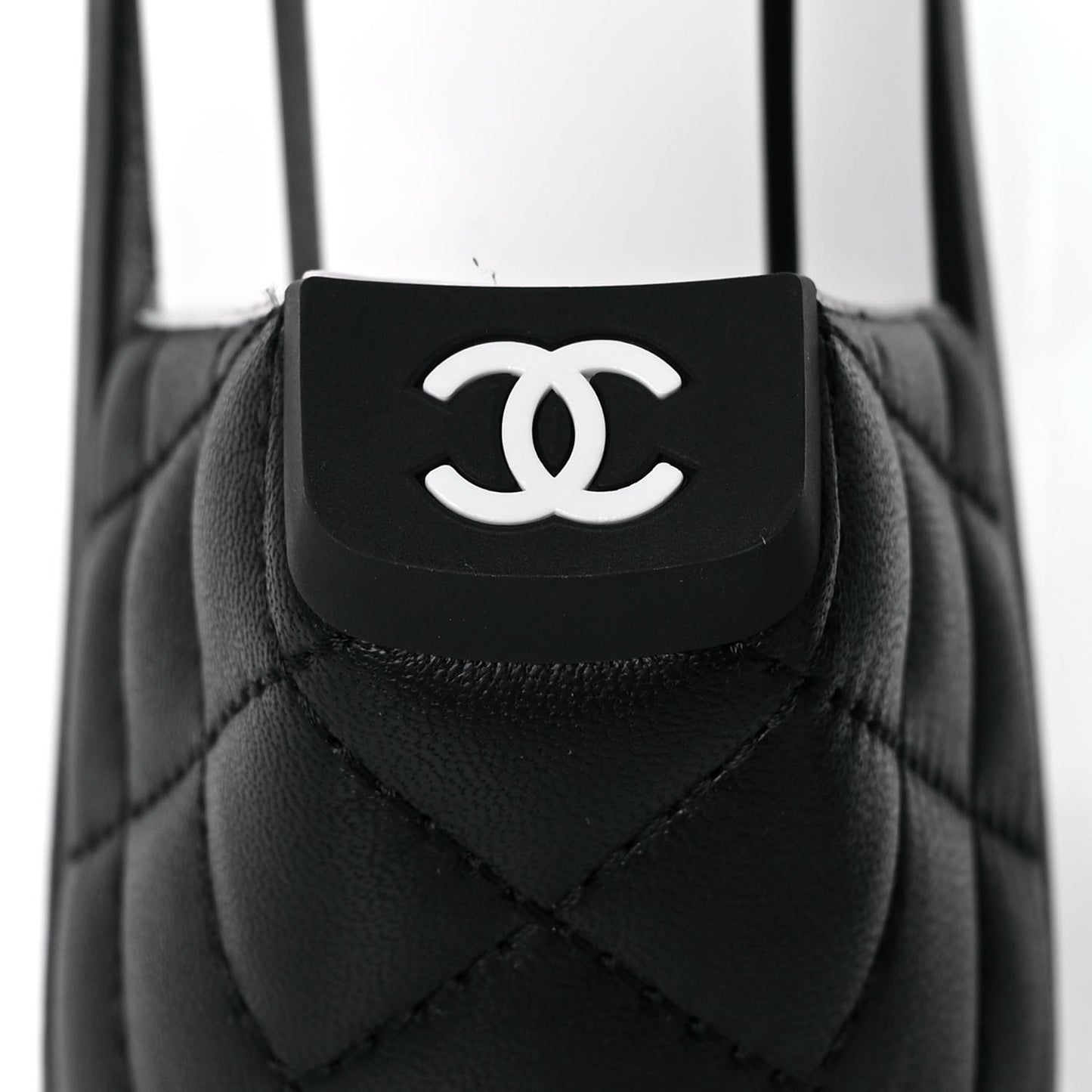 Lambskin Quilted CC Mules 39.5 Black