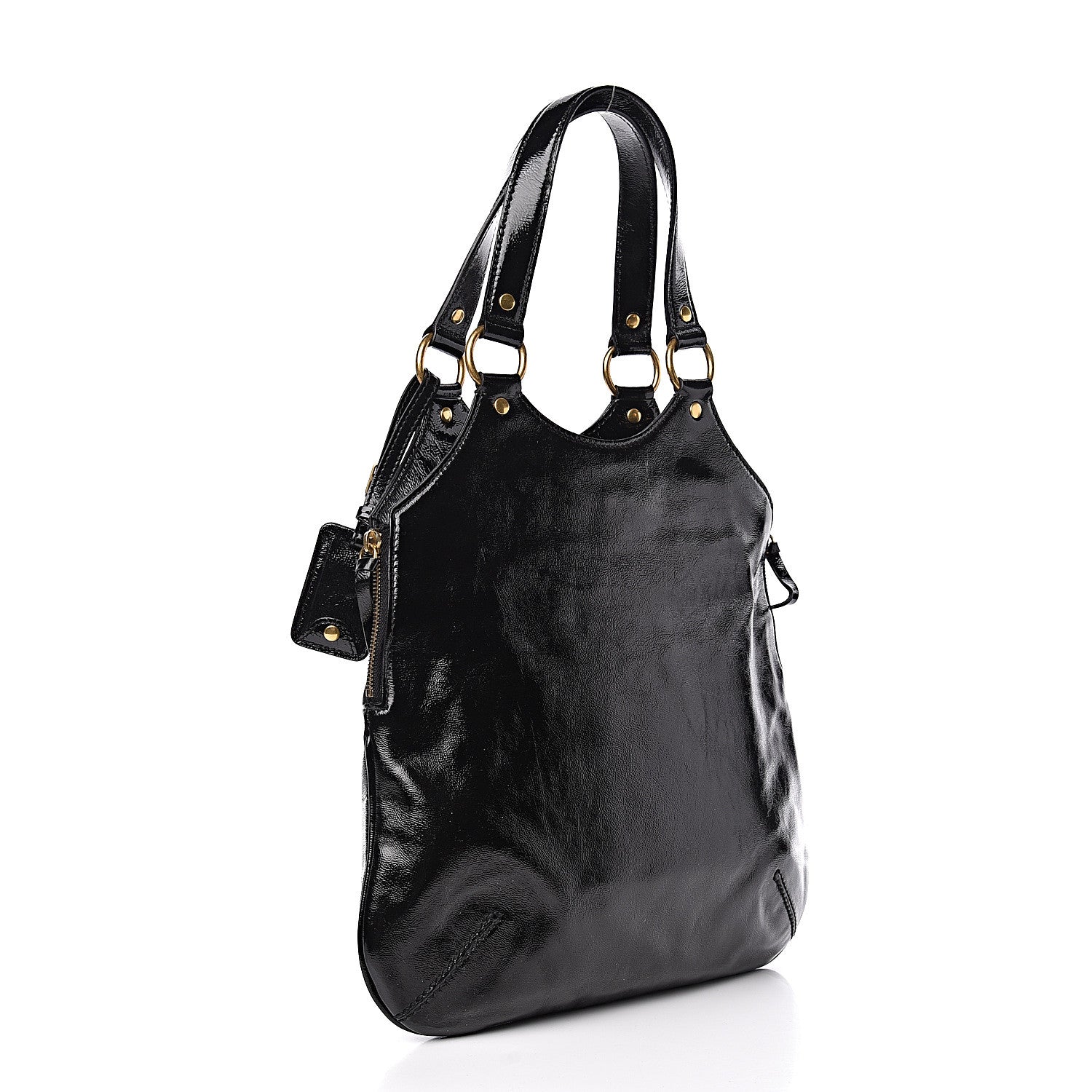 Saint Laurent Patent Tribute Tote Black 3 of 10