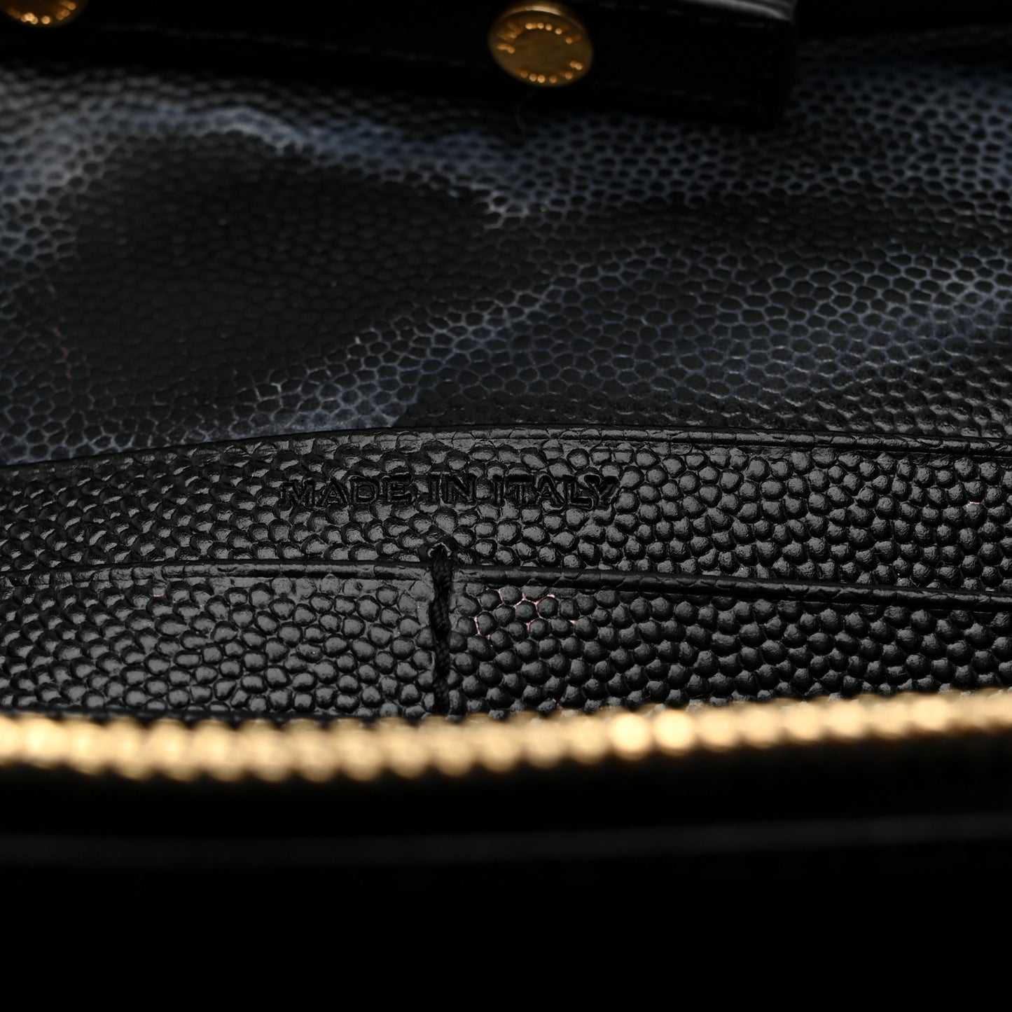 Grain De Poudre Matelasse Chevron Monogram Chain Wallet Black