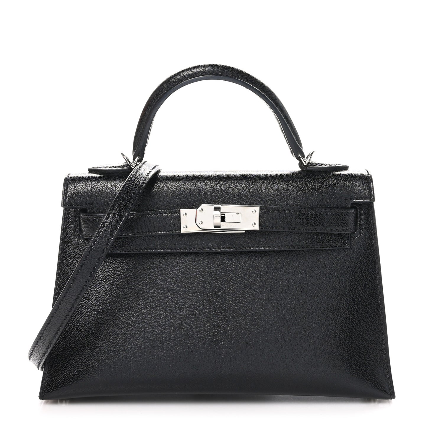 Chevre Chamkila Mini Kelly Sellier 20 Black