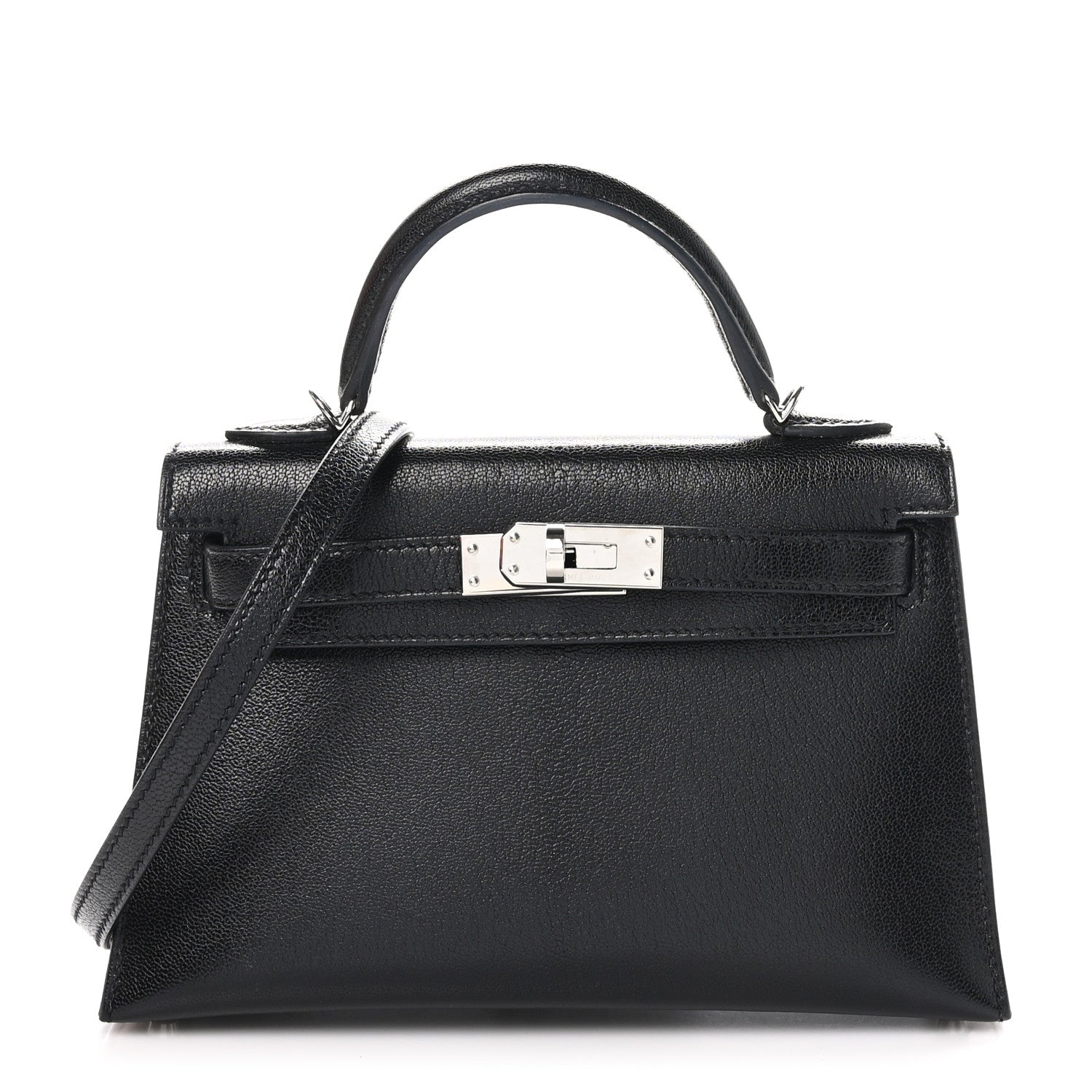 Hermes Chevre Chamkila Mini Kelly Sellier 20 Black 1 of 11