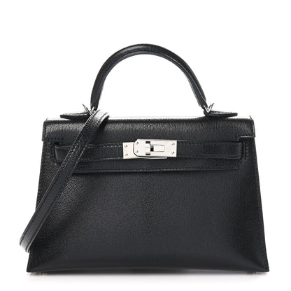 Hermes Chevre Chamkila Mini Kelly Sellier 20 Black 1 of 11
