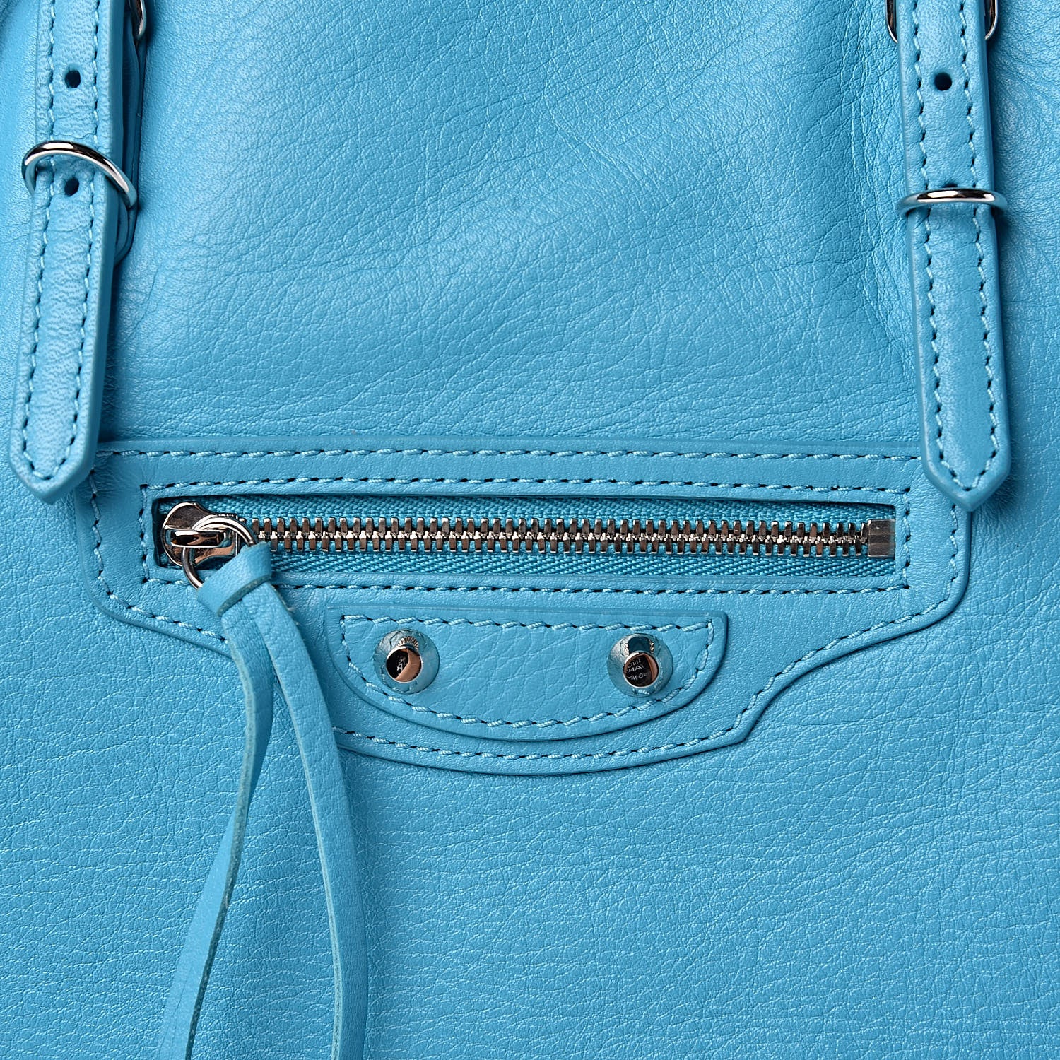 Balenciaga Supple Calfskin Papier A4 Tote Bleu Caraibes 15 of 21