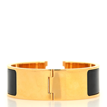 Hermes Enamel Wide Clic Clac H Bracelet PM Black 3 of 5