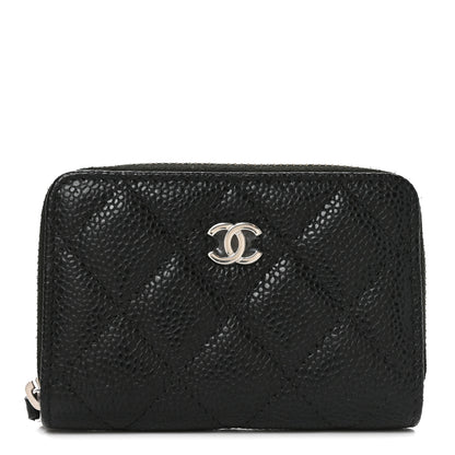 Chanel Caviar Quilted Zip Coin Purse Black 1 of 8