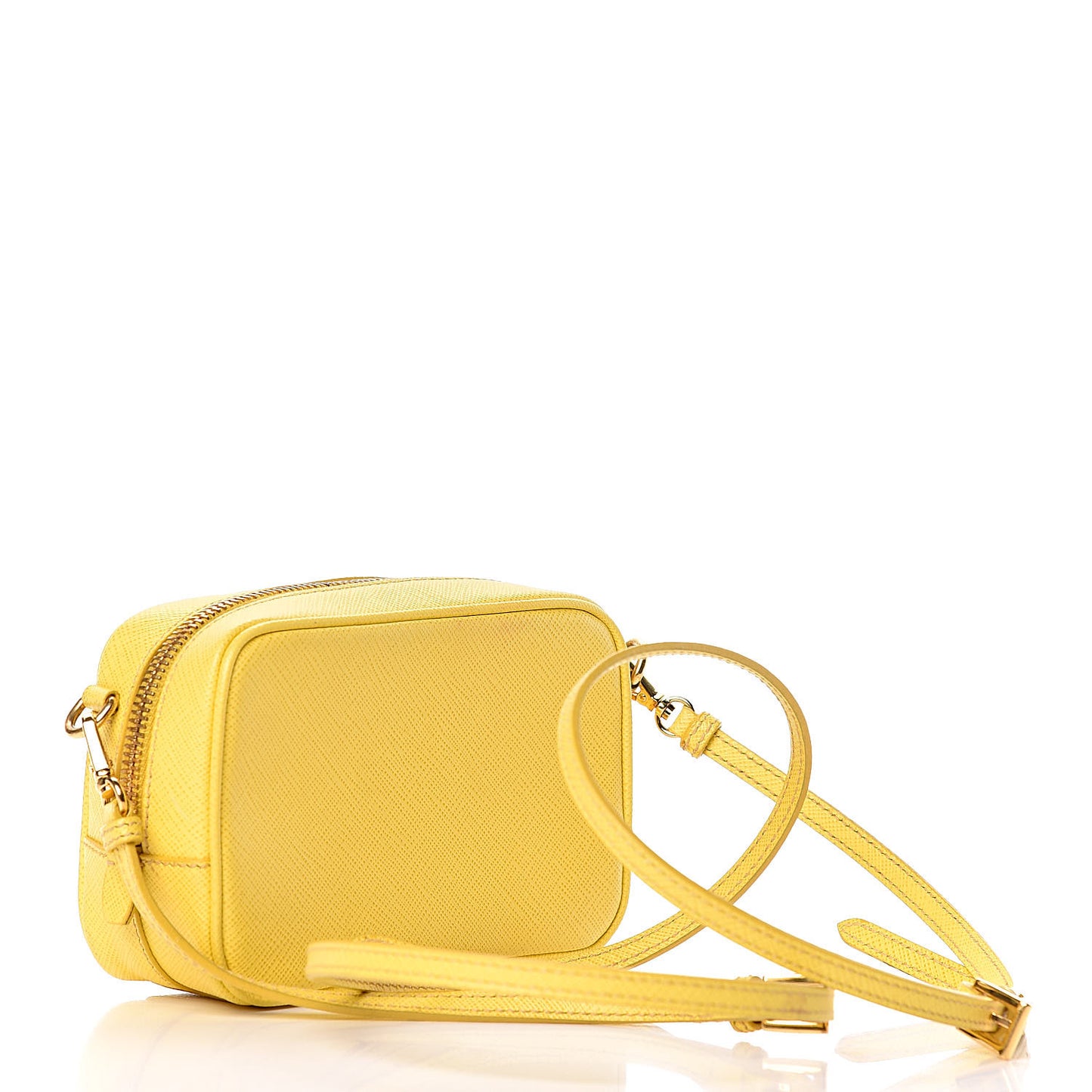 Saffiano Mini Camera Crossbody Bag Ocra