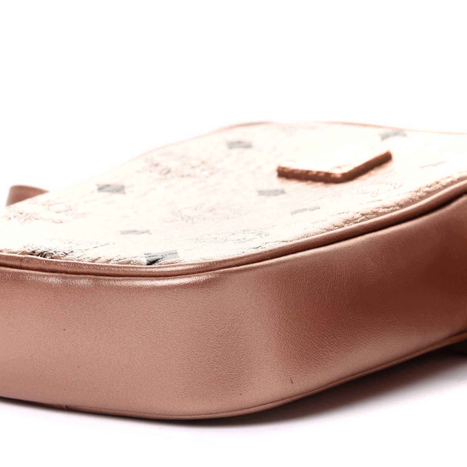 MCM Metallic Visetos Stark Original Belt Bag Champagne Gold 10 of 12