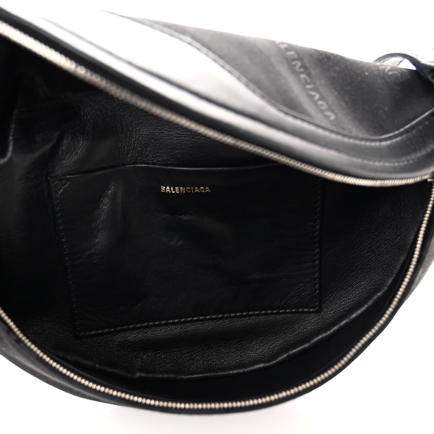Balenciaga Canvas Jacquard Diagonal Allover Logo XS Souvenir Belt Bag Black 5 of 10