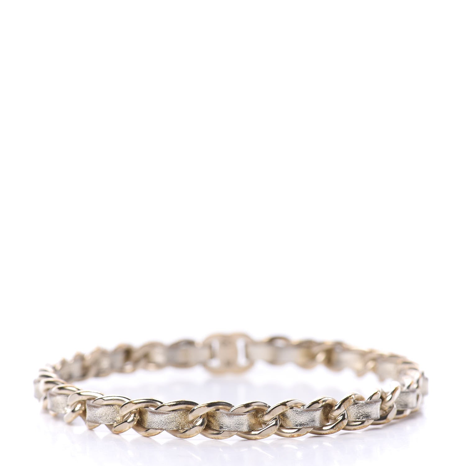Chanel Lambskin CC Turnlock Chain Bracelet Light Gold 3 of 4