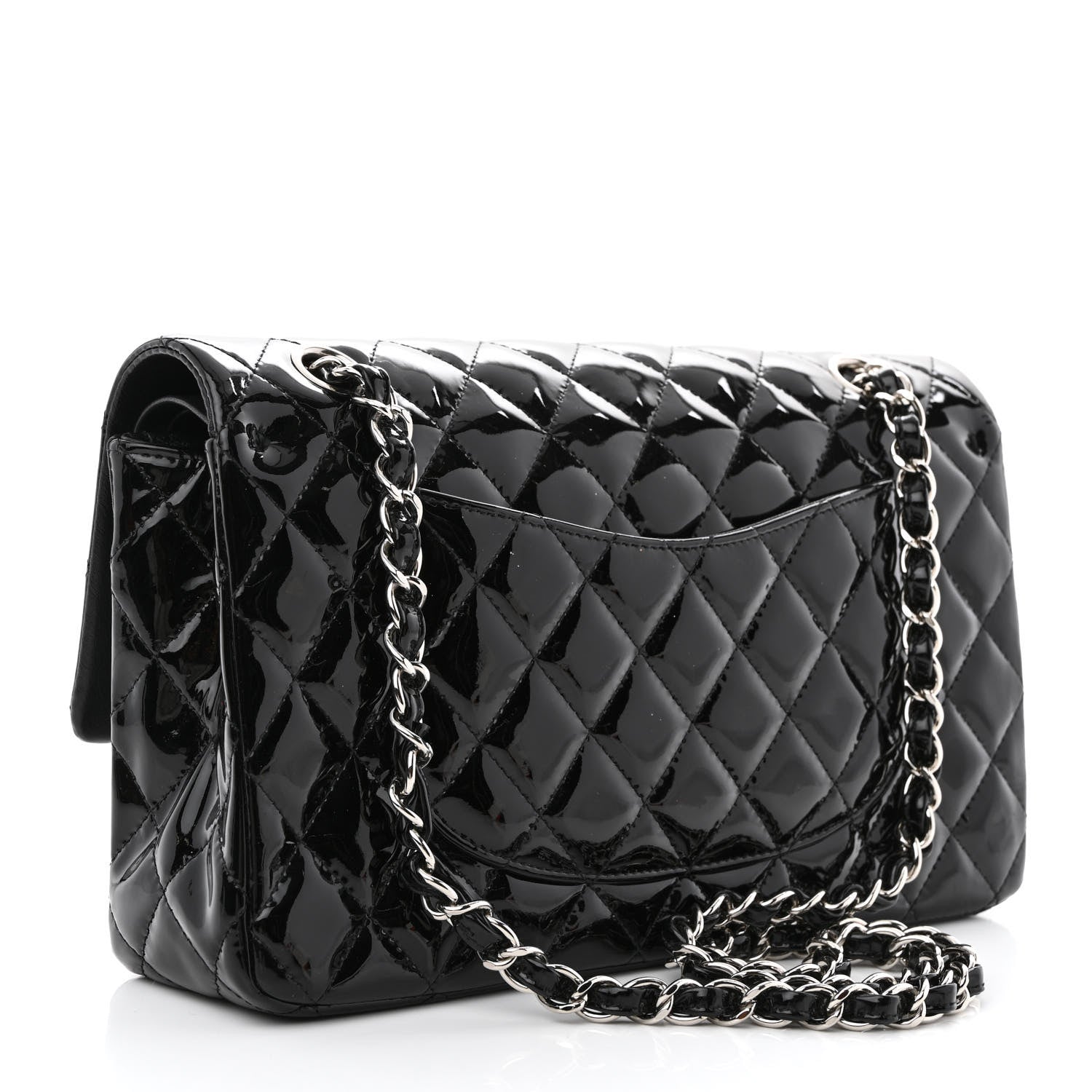 Chanel Patent Quilted Medium Double Flap Black 3 of 13