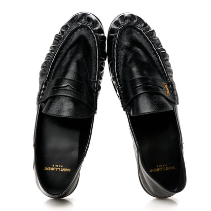 Saint Laurent Calfskin Le Loafer Foldable Mens Penny Slippers 43 Black 2 of 10