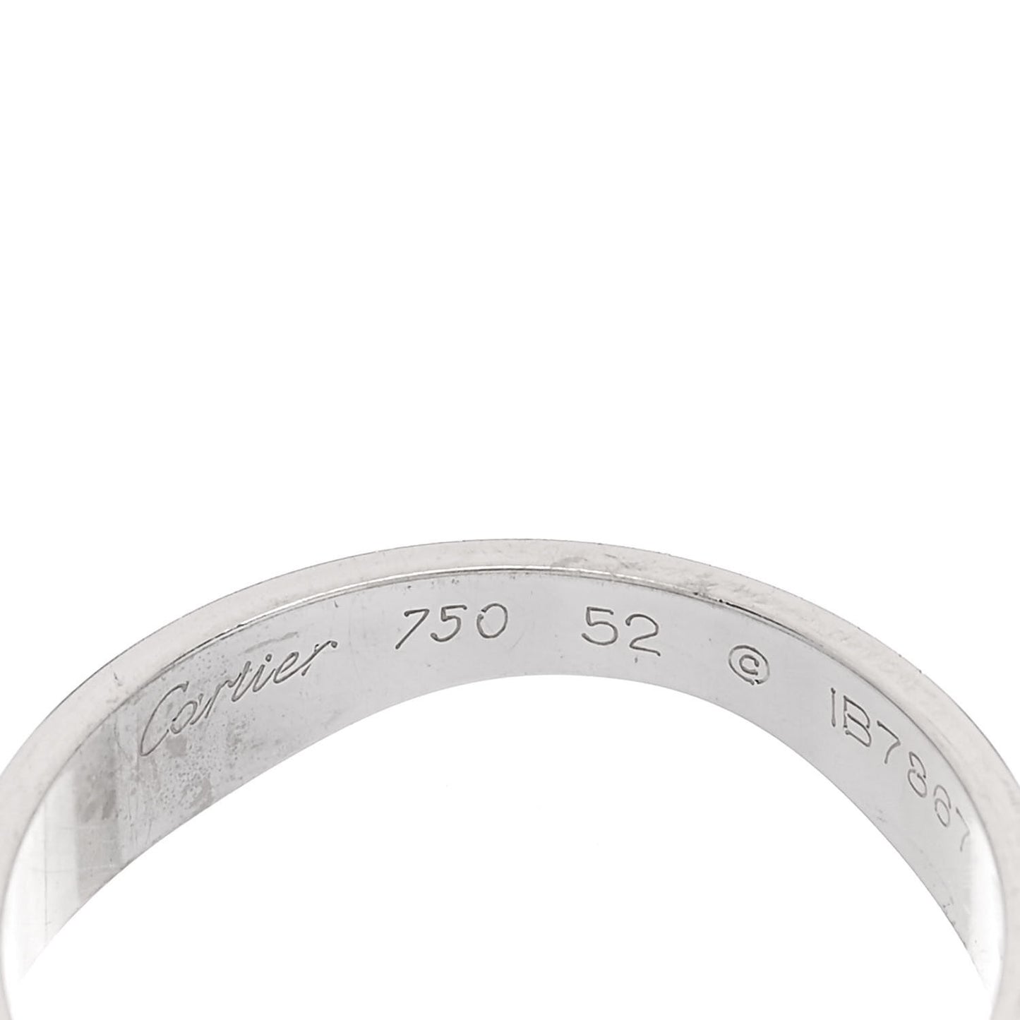 18K Pink White Gold Love Me Band Ring Set of 2 52 6
