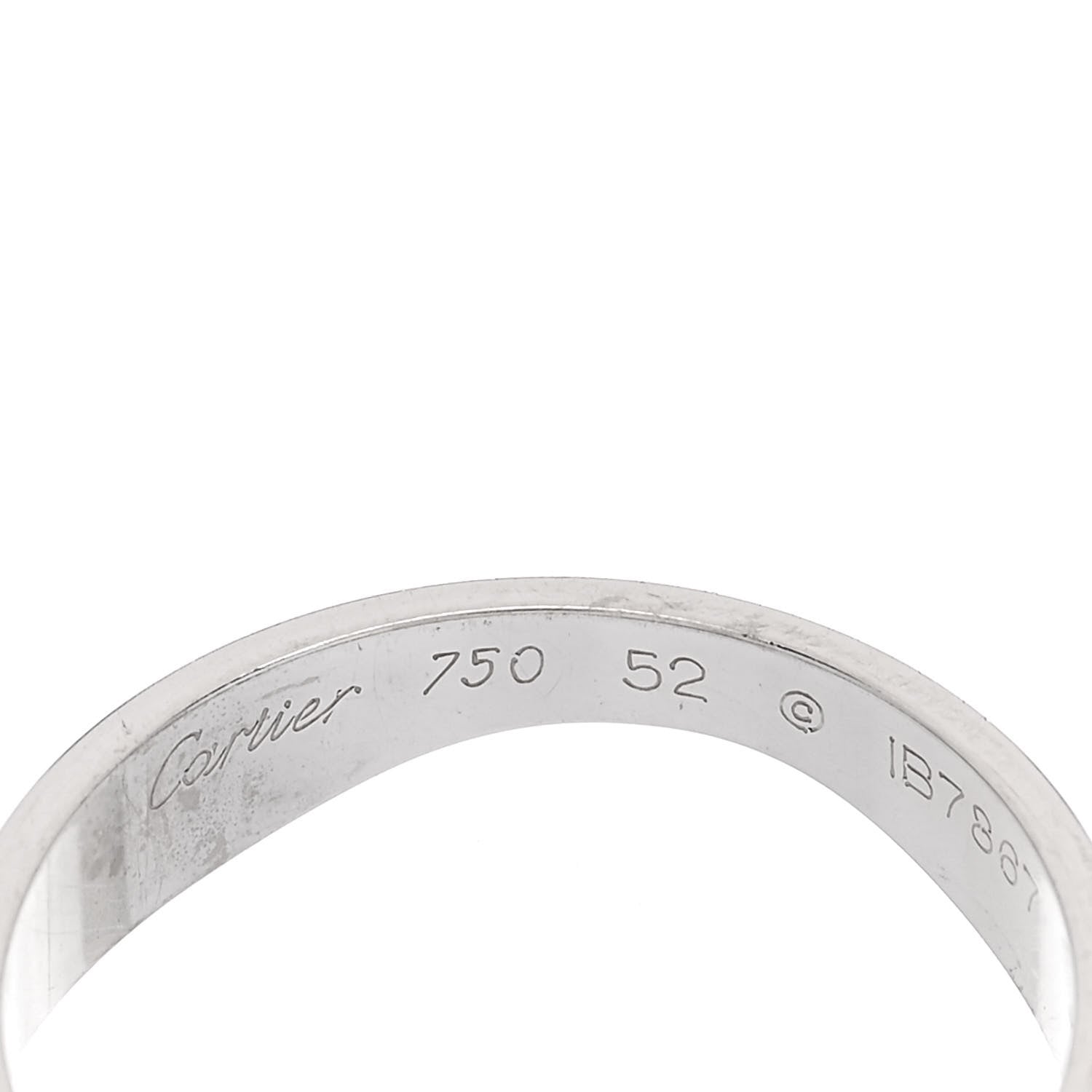Cartier 18K Pink White Gold Love Me Band Ring Set of 2 52 6 5 of 6