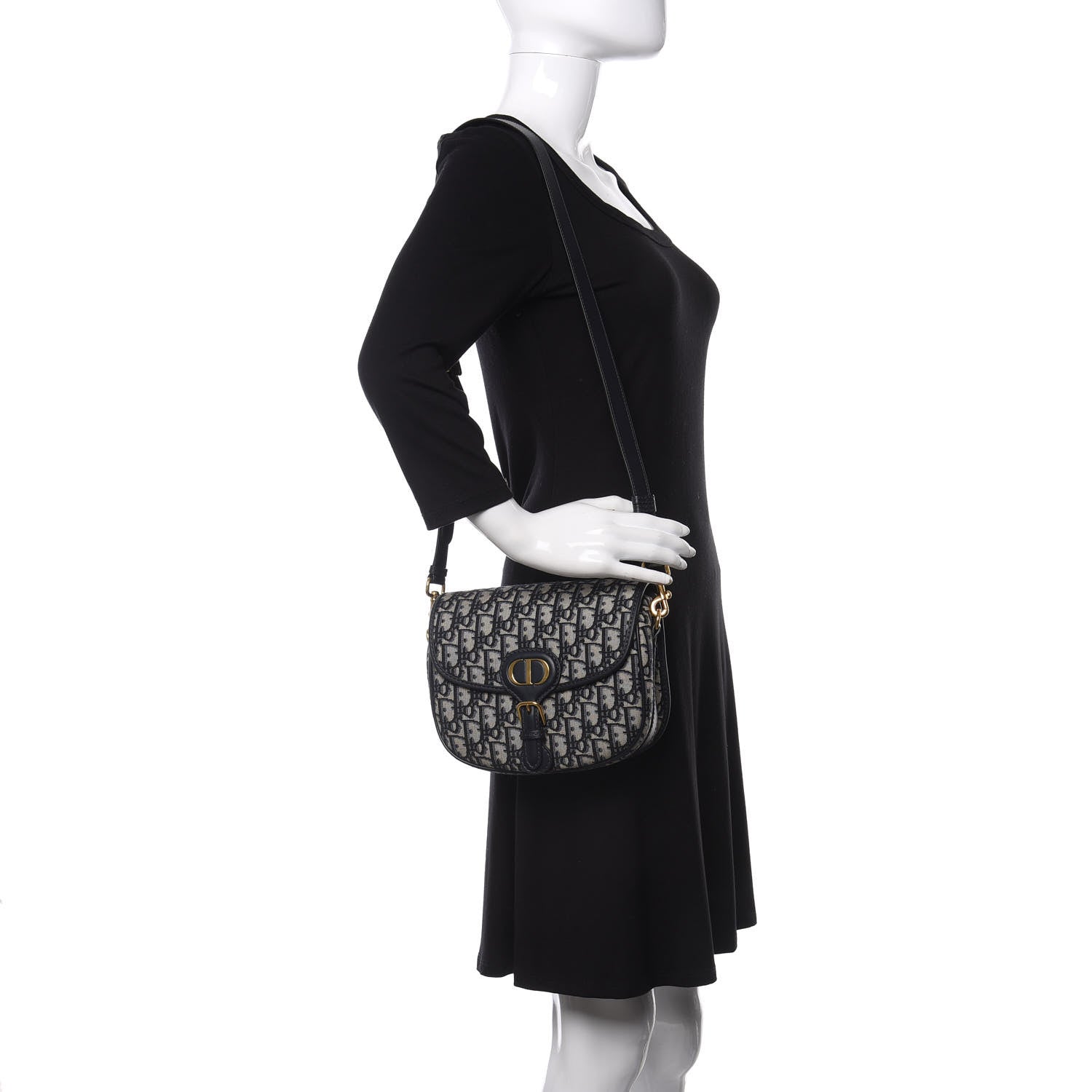 Christian Dior Oblique Medium Bobby Flap Blue 2 of 9
