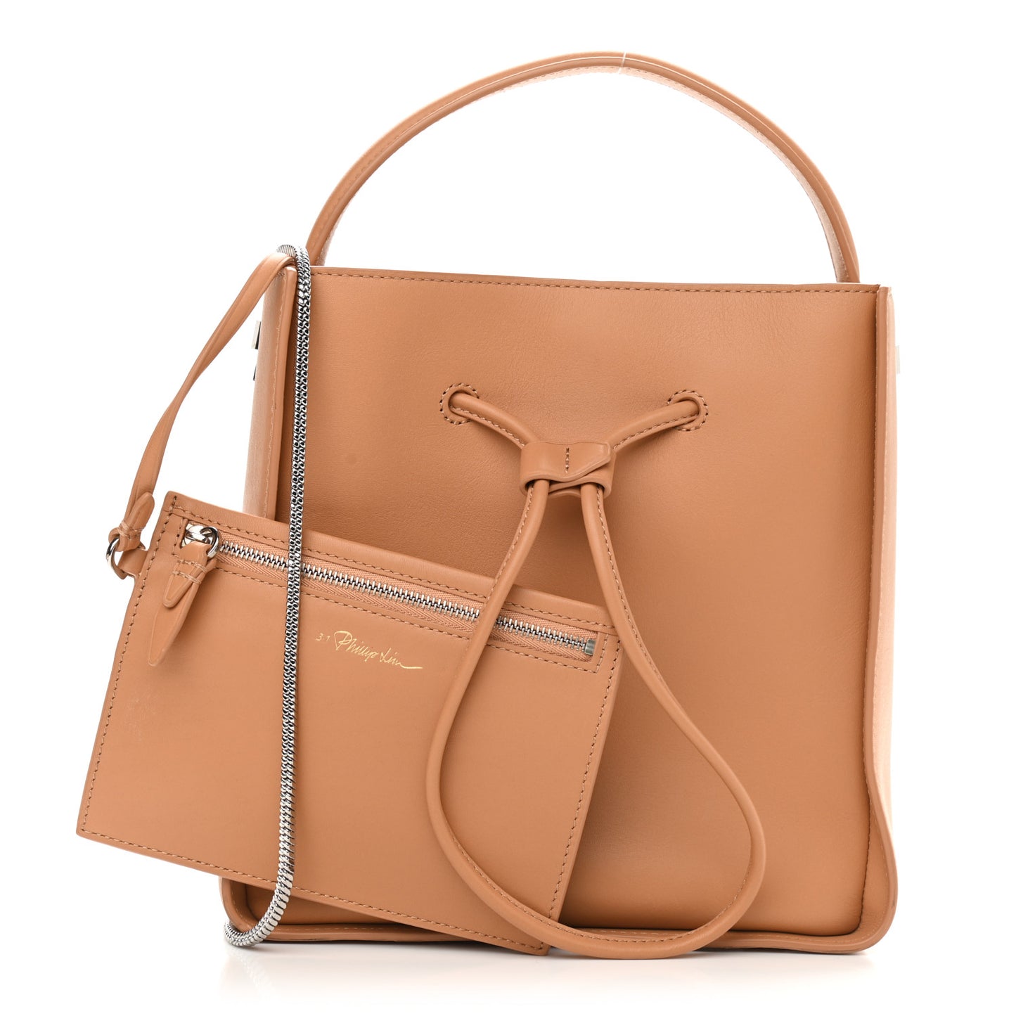 Smooth Calfskin Soleil Bucket Bag Cuoio
