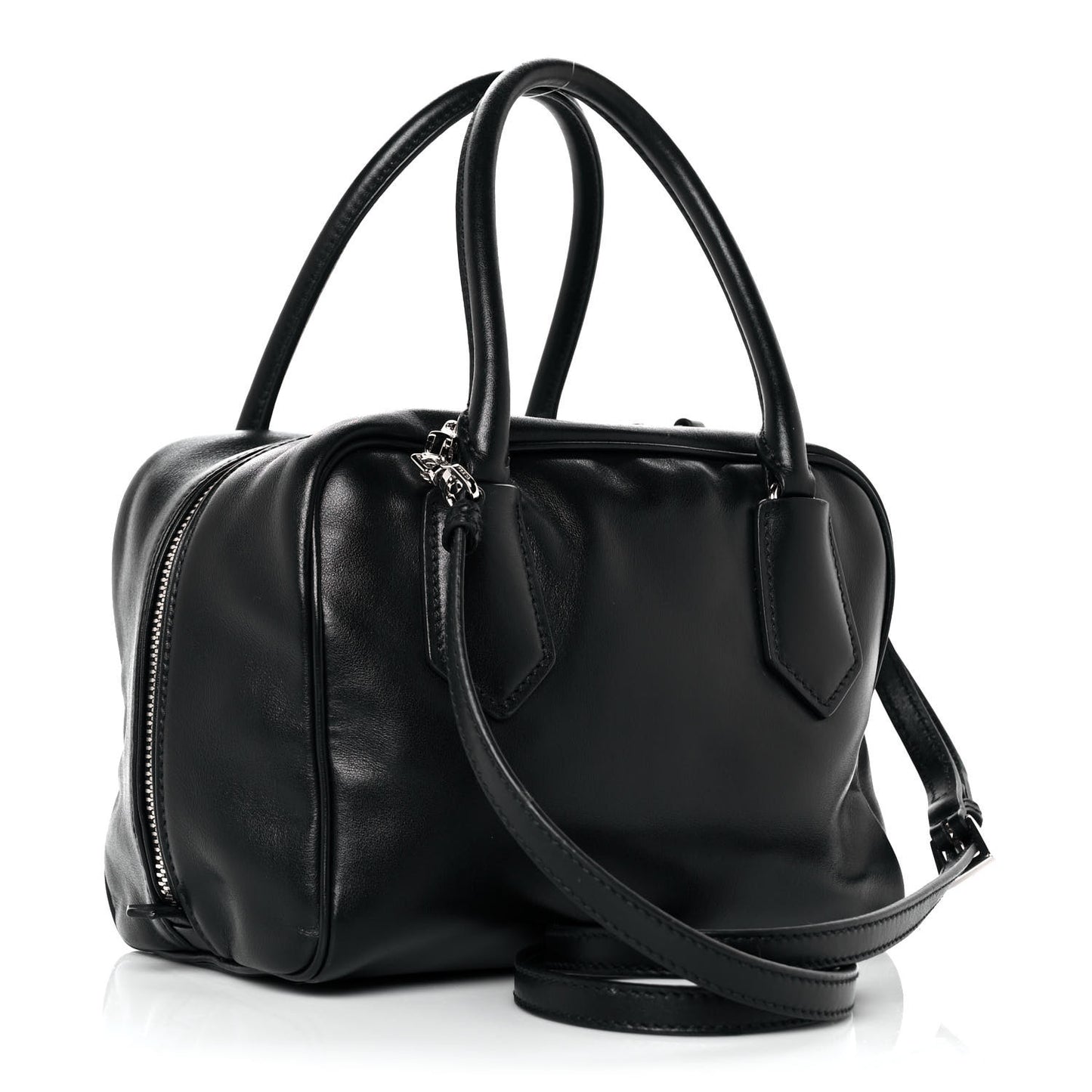 Soft Calf Small Inside Tote Black Mughetto