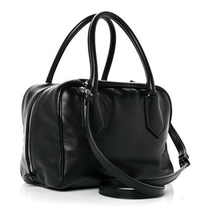 Prada Soft Calf Small Inside Tote Black Mughetto 2 of 9
