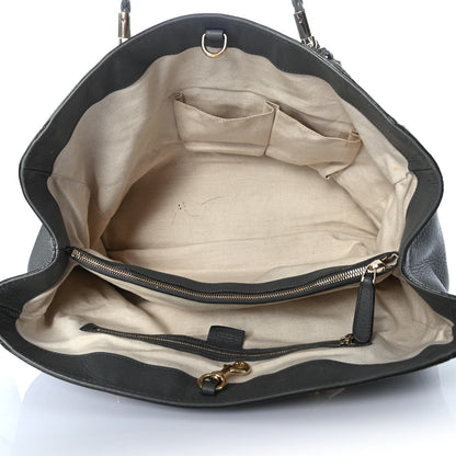 Gucci Pebbled Calfskin Medium Bella Tote Grey 4 of 5